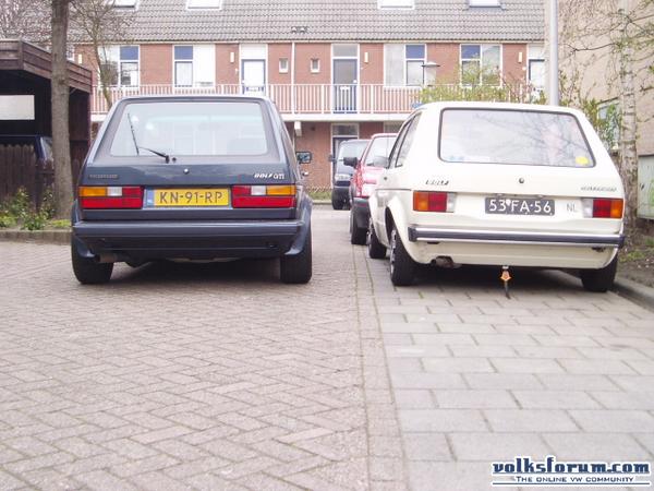 My old 1984 mk1 GTI G60 and my old 1975 Swallowtail