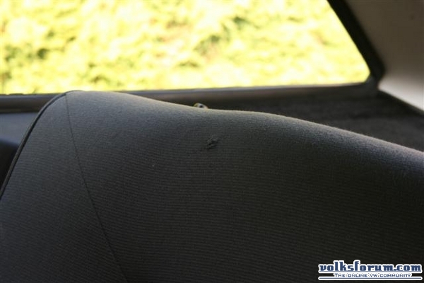 Scirocco achterbank voor reparatie