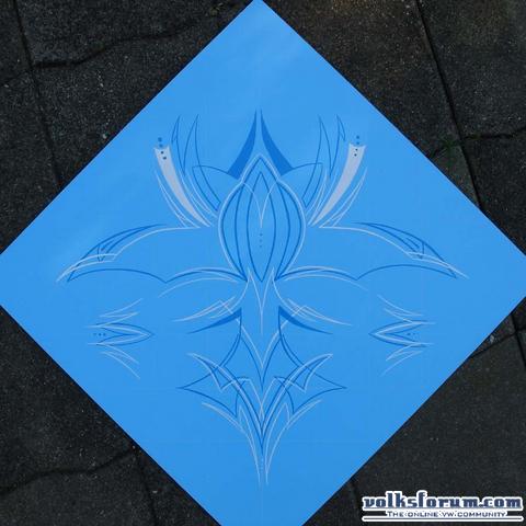 blue pinstriped panel