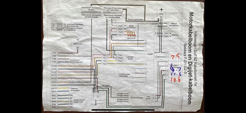 Digijet motor kabelboom schema 1